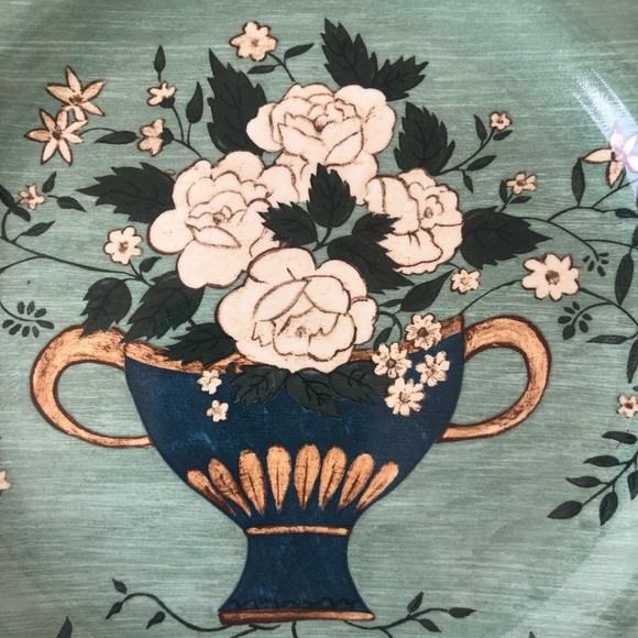 Brandon House “Brandon Rose” Stoneware 8 inch Plates (Set of 4) - Picture 10 of 14